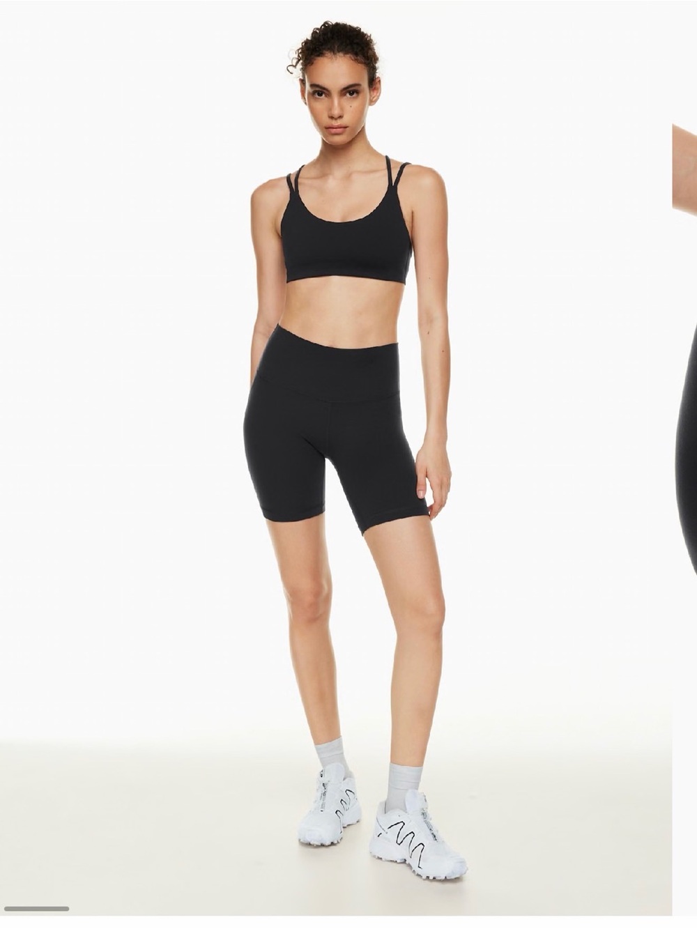 Aritzia TNA Atmosphere Hi-Rise 7 inch Black Bike Shorts